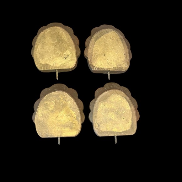 Vintage House Hollywood Regency Gold Tone Curtain Drapery Holds~Lot of 2 - Picture 7 of 10